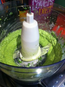 Finished spinach cheese sauce