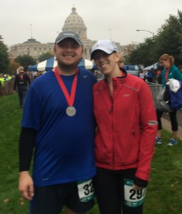 After the race with our medals and the capitol building