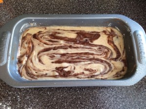 "Marbling" the Banana Bread